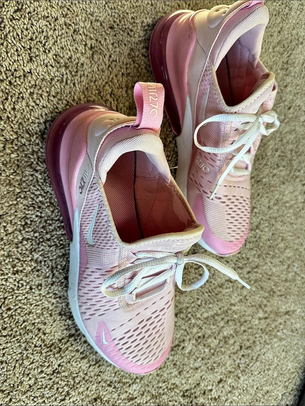 Nike Air Max 270 Pink Athletic Shoes